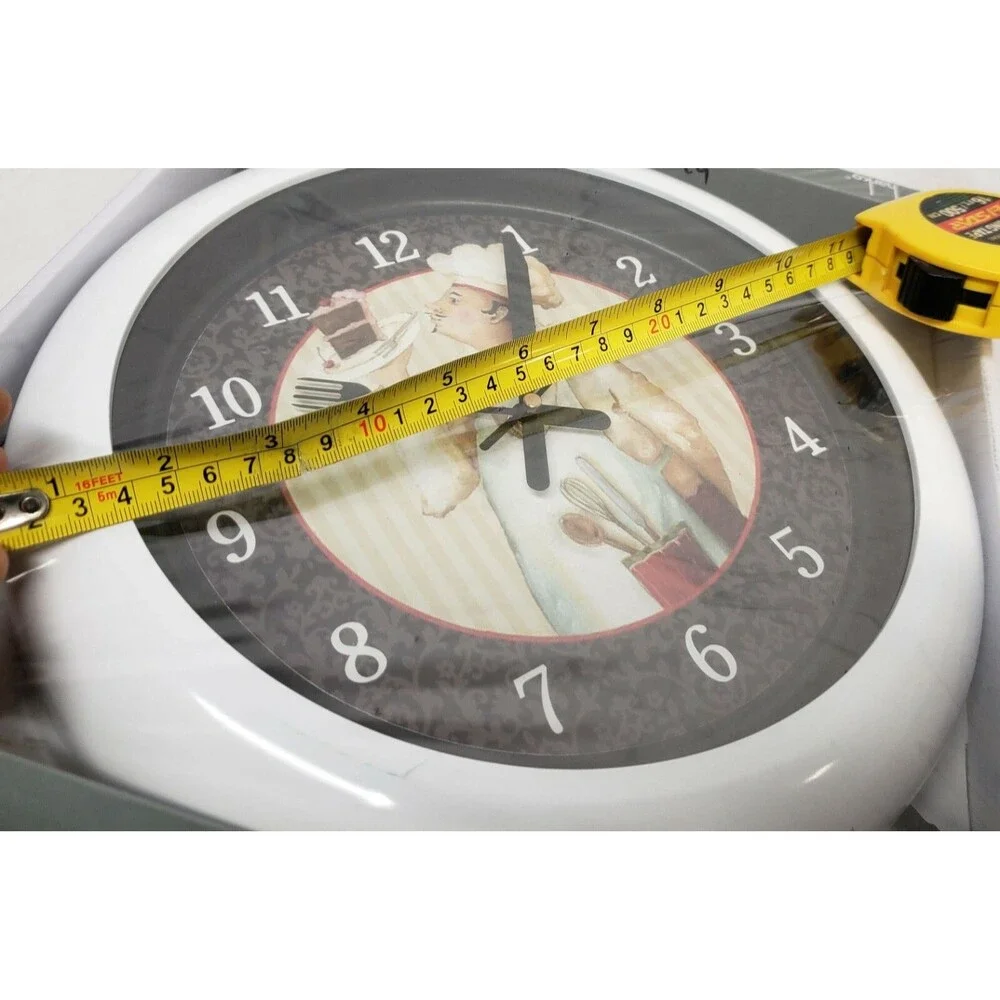 Plastic Kitchen Wall Clock, PAN SHAPE, 14